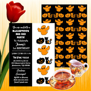 Invitation Spooktacular Halloween Citrouilles Boo 1er Anniver