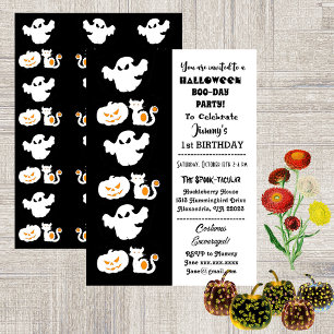 Invitation Spooktacular Halloween Citrouilles Boo 1er Anniver