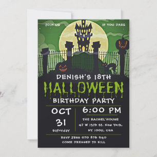 Invitation  Spooktacular Halloween fête d'anniversaire