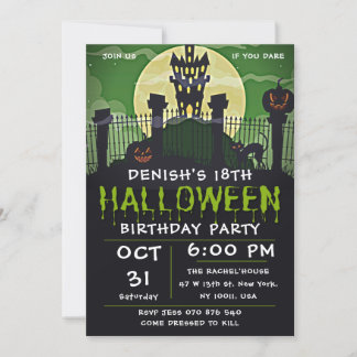 Invitation Spooktacular Halloween fête d'anniversaire