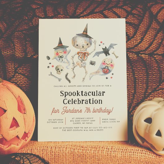 Invitation Spooktacular Halloween fête d'anniversaire