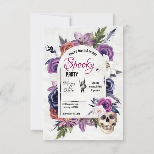 Invitation Spooktacular Halloween Soiree (Devant)