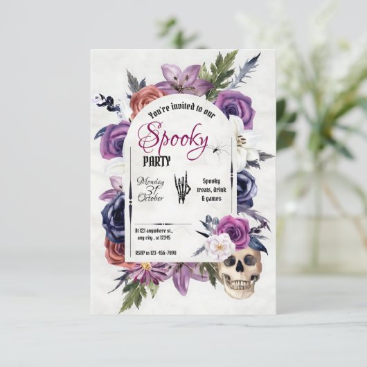 Invitation Spooktacular Halloween Soiree (Debout devant)