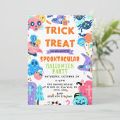 Invitation Spooktacular Halloween Trick ou Treat Citrouille I (Debout devant)