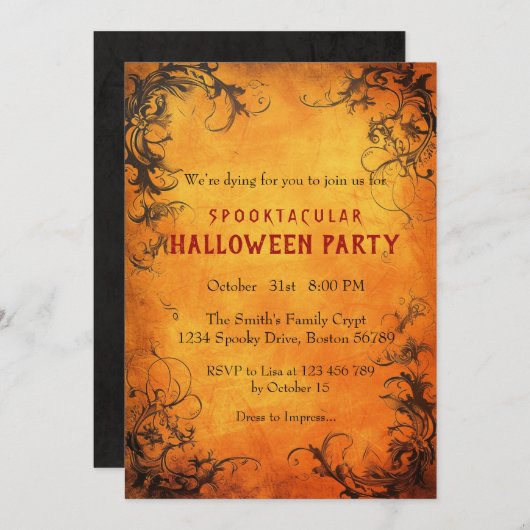Invitation Spooktacular I Ivy (Devant / Derrière)