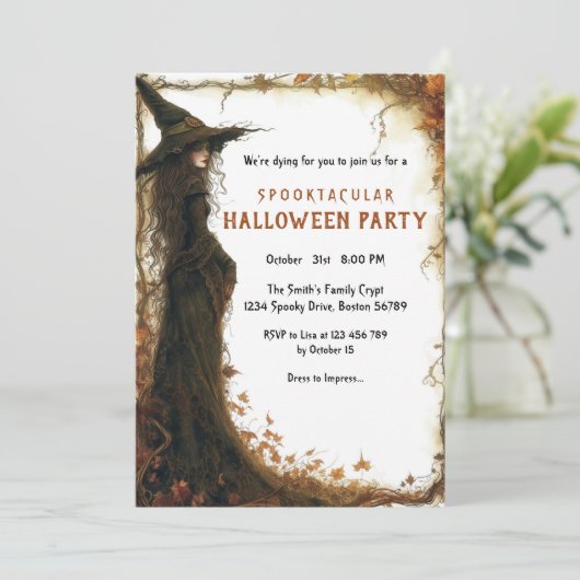 Invitation Spooktacular I Witch (Debout devant)