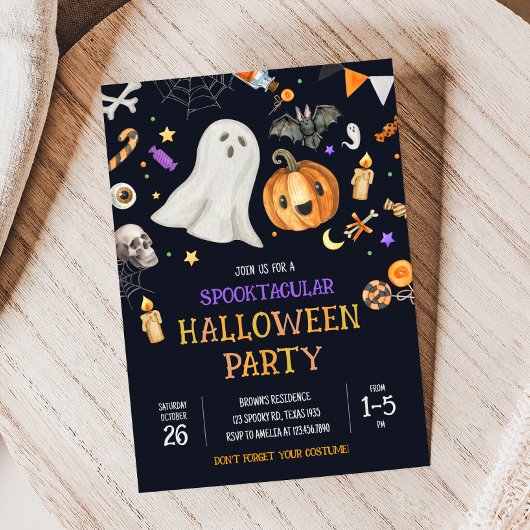 Invitation Spooktacular Kids Cute Halloween Costume Party