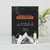 Invitation Spooktacular mignon fantôme Halloween parti (Debout devant)
