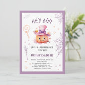 Invitation Spooktacular mignonne Halloween fille 5e anniversa (Debout devant)