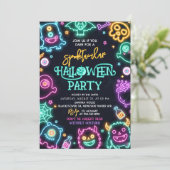 Invitation Spooktacular Neon Halloween (Debout devant)