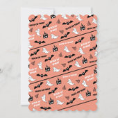 Invitation Spooktacular Octobre Halloween 1er anniversaire (Dos)