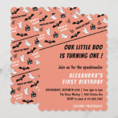 Invitation Spooktacular Octobre Halloween 1er anniversaire (Devant / Derrière)