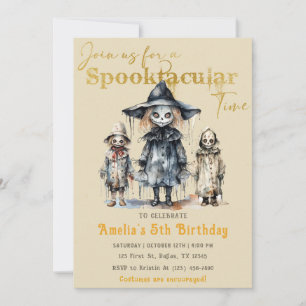 Invitation Spooktacular Party Halloween sorcières Anniversair