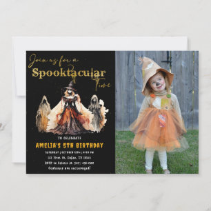 Invitation Spooktacular Party Halloween sorcières Anniversair