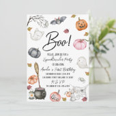 Invitation Spooktacular Party Premier Baby shower d'anniversa (Debout devant)