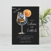 Invitation Spooktacular Sips Cocktail Halloween Party (Debout devant)