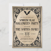 Invitation Spooktacular Vintage Adult Halloween Party (Devant)