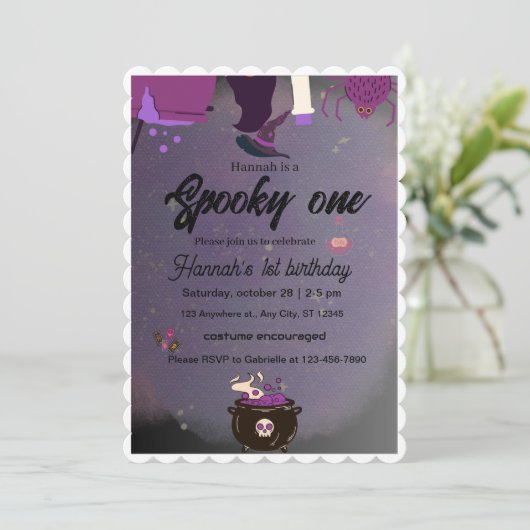 Invitation Spooky (Debout devant)