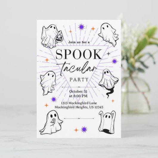 Invitation Spooky Celebration (Debout devant)