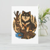 Invitation Spooky Forest Dog with Skulls Horror Art (Debout devant)