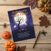 Invitation Spooky Full Moon Night Simple Halloween Party