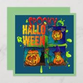 Invitation Spooky Halloween (Devant / Derrière)
