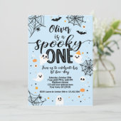 Invitation Spooky One Blue Ghost Halloween (Debout devant)