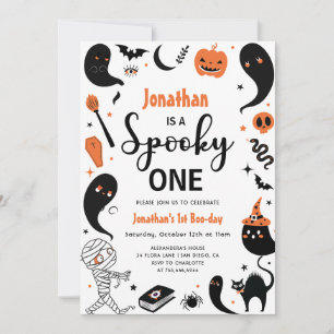 Invitation Spooky One Boy Halloween 1er Anniversaire