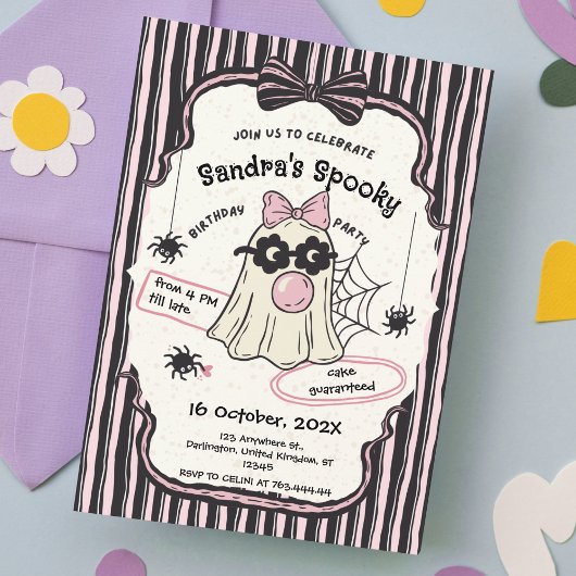 Invitation Spooky One — Cute Halloween 1st Birthday Invite