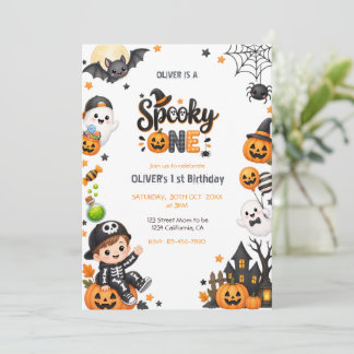 Invitation Spooky One Halloween Boy 1er Anniversaire