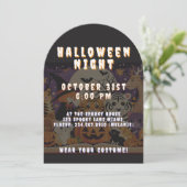Invitation Spooky Season Magical Forest Creatures (Debout devant)