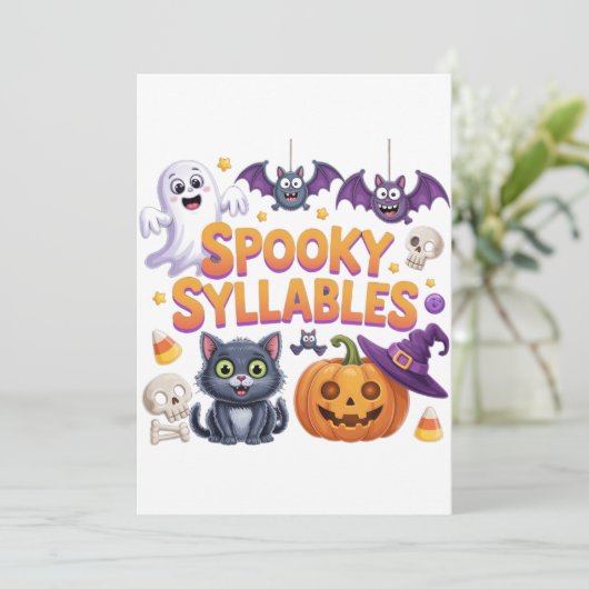 Invitation Spooky Syllables (Debout devant)