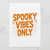 Invitation Spooky Vibes Only Halloween (Devant)