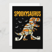 Invitation Spookysaurus Halloween Éffrayant T Rex Dinosaur (Devant / Derrière)