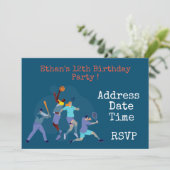 Invitation Sport adolescent garçons sport anniversaire invita (Debout devant)