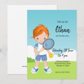 Invitation Sport de tennis (Devant / Derrière)