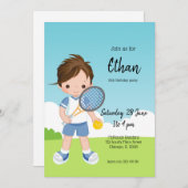 Invitation Sport de tennis (Devant / Derrière)