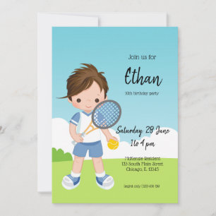 Invitation Sport de tennis
