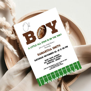 Invitation Sport Football Boy Baby shower Party