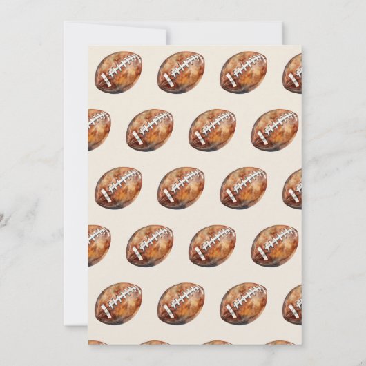 Invitation sport football première année bas garçon 1er anniv (Dos)