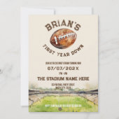 Invitation sport football première année bas garçon 1er anniv (Devant)