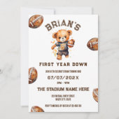 Invitation sport football première année bas garçon 1er anniv (Devant)