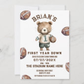 Invitation sport football première année bas garçon 1er anniv (Devant)