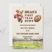 Invitation sport football première année bas garçon 1er anniv (Devant)