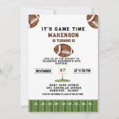 Invitation Sport Football  Second Birthday 10th year Down (Devant)