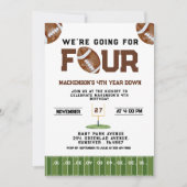 Invitation Sport Football Second Birthday 4th year Down (Devant)