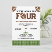 Invitation Sport Football Second Birthday 4th year Down (Debout devant)