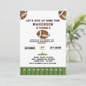 Invitation Sport Football  Second Birthday 8th year Down (Debout devant)