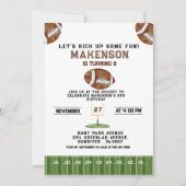 Invitation Sport Football  Second Birthday 8th year Down (Devant)