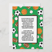 Invitation Sport Graduation Football de basket-ball de footba (Dos)